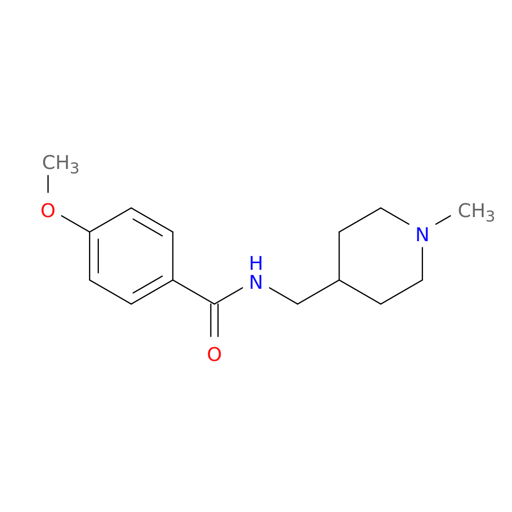 4-methoxy-N-[(1-methylpiperidin-4-yl)methyl]benzamide