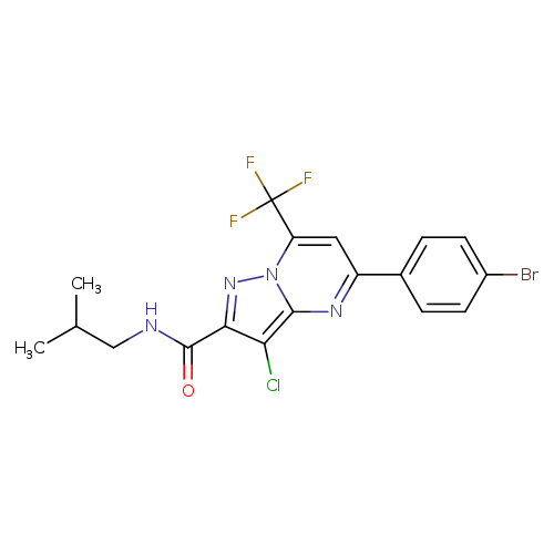 5-(4-bromophenyl)-3-chloro-N-isobutyl-7-(trifluoromethyl)pyrazolo[1,5-a]pyrimidine-2-carboxamide
