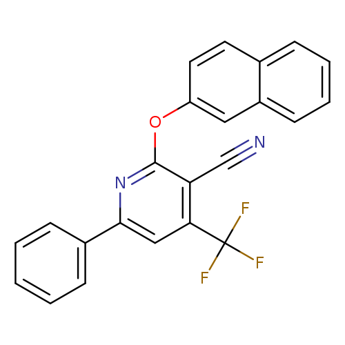 2-(naphthalen-2-yloxy)-6-phenyl-4-(trifluoromethyl)pyridine-3-carbonitrile