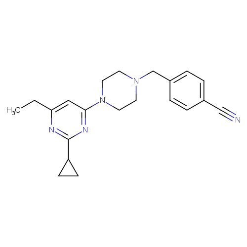4-{[4-(2-cyclopropyl-6-ethylpyrimidin-4-yl)piperazin-1-yl]methyl}benzonitrile