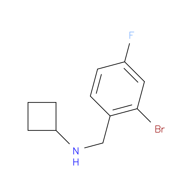 N-[(2-bromo-4-fluorophenyl)methyl]cyclobutanamine