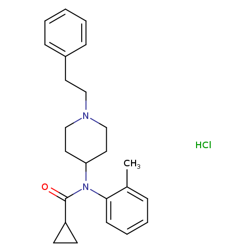 N-(1-phenethylpiperidin-4-yl)-N-(o-tolyl)cyclopropanecarboxamide,monohydrochloride
