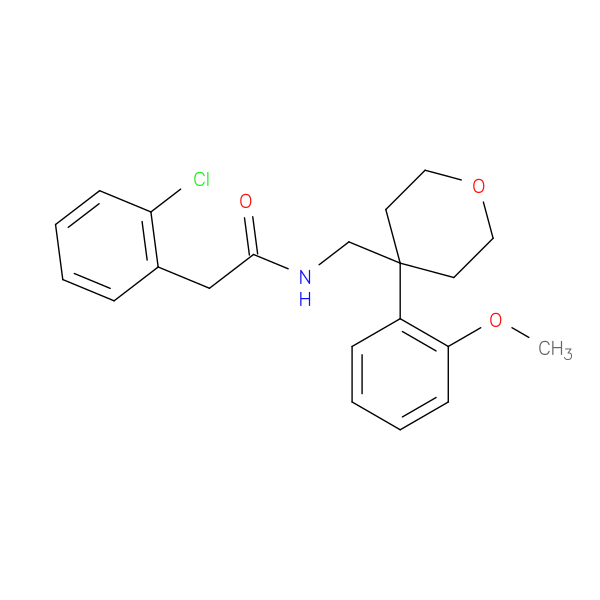 2-(2-chlorophenyl)-N-{[4-(2-methoxyphenyl)oxan-4-yl]methyl}acetamide