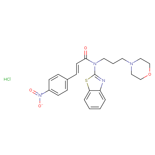 (2E)-N-(1,3-benzothiazol-2-yl)-N-[3-(morpholin-4-yl)propyl]-3-(4-nitrophenyl)prop-2-enamide hydrochloride