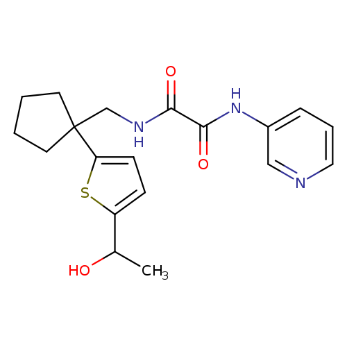 N-({1-[5-(1-hydroxyethyl)thiophen-2-yl]cyclopentyl}methyl)-N'-(pyridin-3-yl)ethanediamide