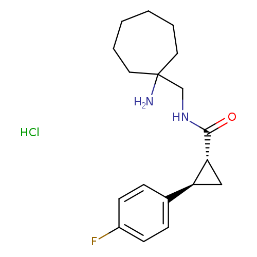 rac-(1R,2R)-N-[(1-aminocycloheptyl)methyl]-2-(4-fluorophenyl)cyclopropane-1-carboxamide hydrochloride, trans
