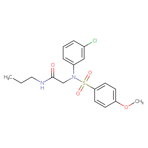 2-{3-chloro[(4-methoxyphenyl)sulfonyl]anilino}-N-propylacetamide