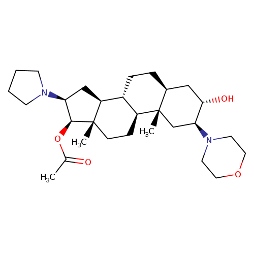 Androstane-3,17-diol, 2-(4-morpholinyl)-16-(1-pyrrolidinyl)-, 17-acetate, (2β,3α,5α,16β,17β)-