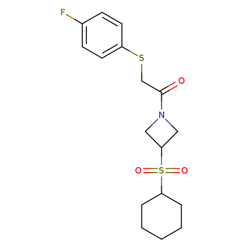 1-[3-(cyclohexanesulfonyl)azetidin-1-yl]-2-[(4-fluorophenyl)sulfanyl]ethan-1-one