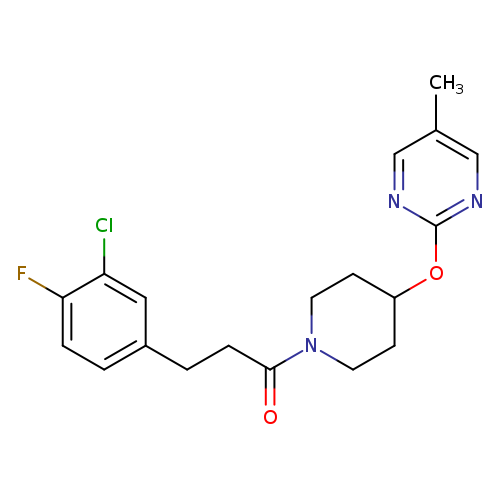 3-(3-chloro-4-fluorophenyl)-1-{4-[(5-methylpyrimidin-2-yl)oxy]piperidin-1-yl}propan-1-one