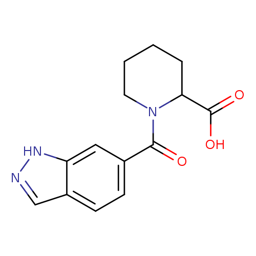 1-(1H-indazole-6-carbonyl)piperidine-2-carboxylic acid
