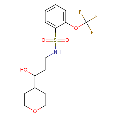 N-[3-hydroxy-3-(oxan-4-yl)propyl]-2-(trifluoromethoxy)benzene-1-sulfonamide