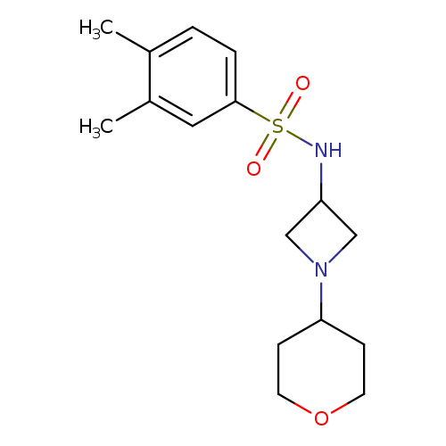 3,4-dimethyl-N-[1-(oxan-4-yl)azetidin-3-yl]benzene-1-sulfonamide