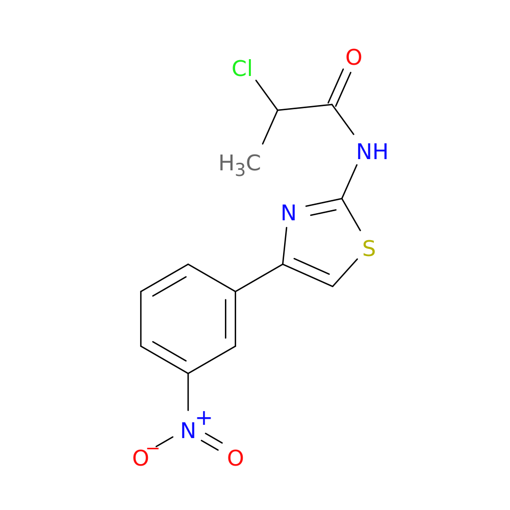 2-chloro-N-[4-(3-nitrophenyl)-1,3-thiazol-2-yl]propanamide