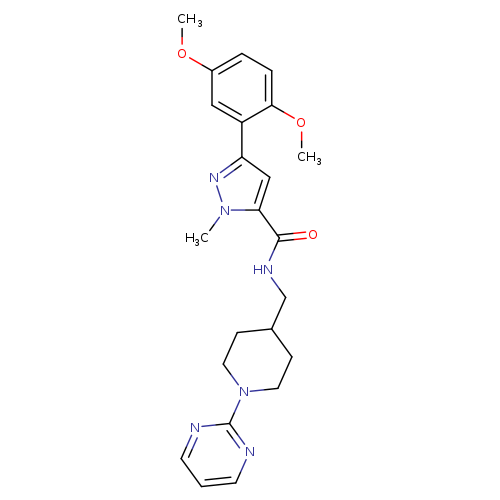 3-(2,5-dimethoxyphenyl)-1-methyl-N-{[1-(pyrimidin-2-yl)piperidin-4-yl]methyl}-1H-pyrazole-5-carboxamide