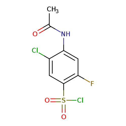 5-chloro-4-acetamido-2-fluorobenzene-1-sulfonyl chloride