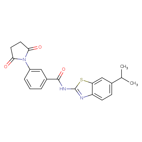 3-(2,5-dioxopyrrolidin-1-yl)-N-[6-(propan-2-yl)-1,3-benzothiazol-2-yl]benzamide