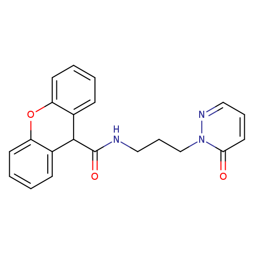 N-[3-(6-oxo-1,6-dihydropyridazin-1-yl)propyl]-9H-xanthene-9-carboxamide