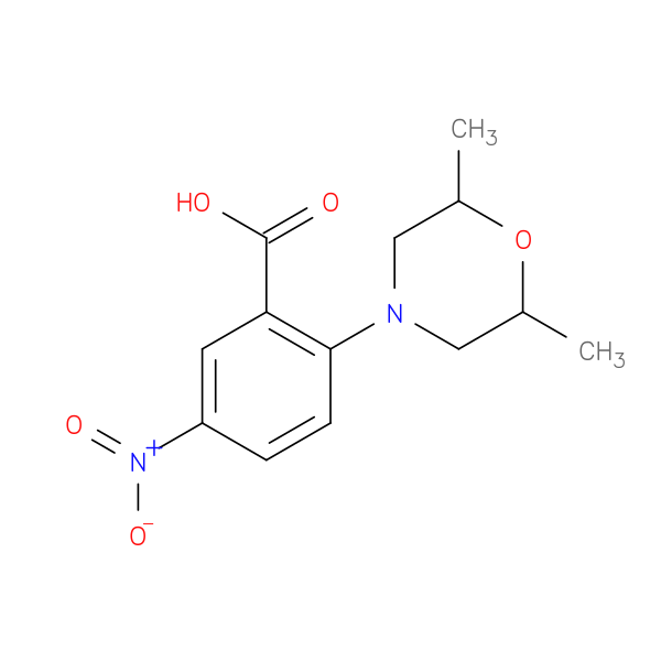 Benzoic acid, 2-(2,6-dimethyl-4-morpholinyl)-5-nitro-