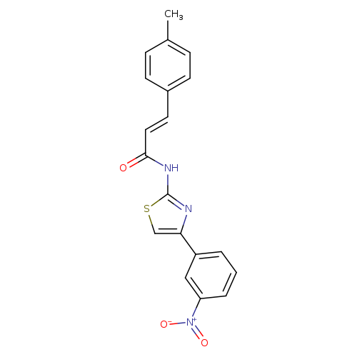 N-(4-{3-nitrophenyl}-1,3-thiazol-2-yl)-3-(4-methylphenyl)acrylamide