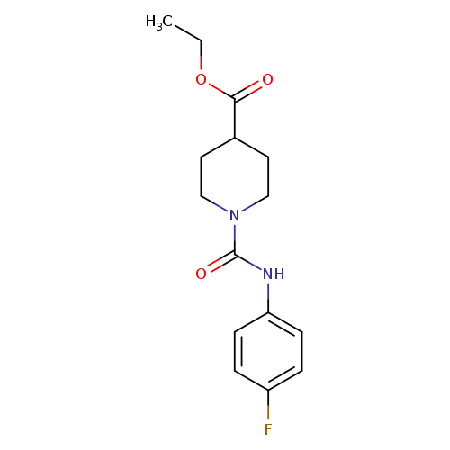 ethyl 1-[(4-fluoroanilino)carbonyl]-4-piperidinecarboxylate