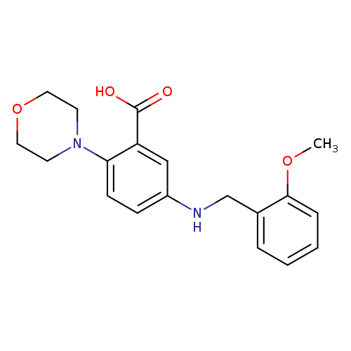5-[(2-methoxybenzyl)amino]-2-(4-morpholinyl)benzoic acid