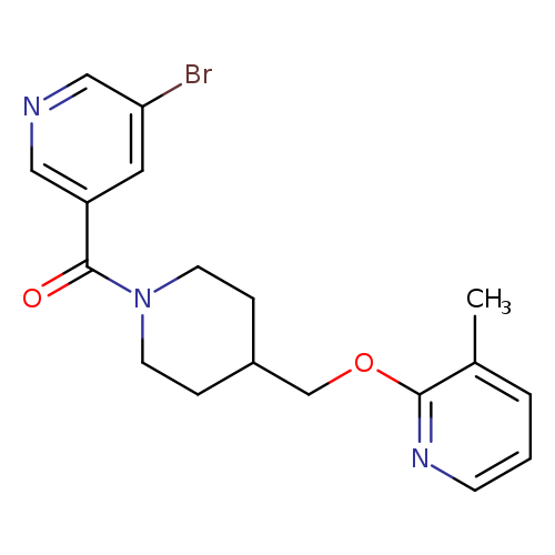 3-bromo-5-(4-{[(3-methylpyridin-2-yl)oxy]methyl}piperidine-1-carbonyl)pyridine