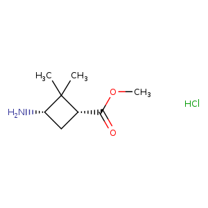 Cyclobutanecarboxylic acid, 3-amino-2,2-dimethyl-, methyl ester, hydrochloride (1:1), (1R,3S)-rel-