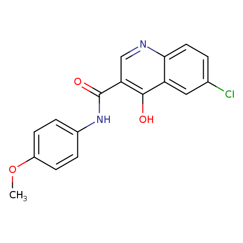 6-chloro-4-hydroxy-N-(4-methoxyphenyl)quinoline-3-carboxamide