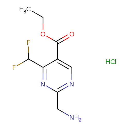 ethyl2-(aminomethyl)-4-(difluoromethyl)pyrimidine-5-carboxylatehydrochloride