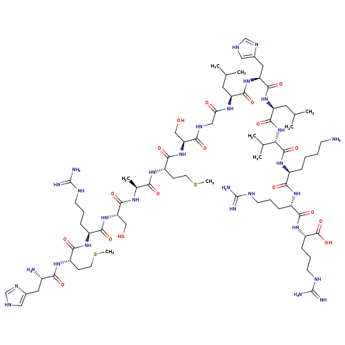 L-Histidyl-L-Methionyl-L-Arginyl-L-Seryl-L-Alanyl-L-Methionyl-L-Serylglycyl-L-Leucyl-L-Histidyl-L-Leucyl-L-Valyl-L-Lysyl-L-Arginyl-L-Arginine