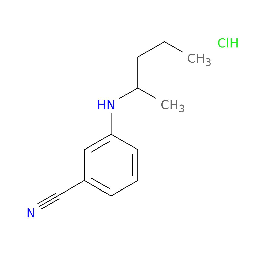 3-[(pentan-2-yl)amino]benzonitrile hydrochloride