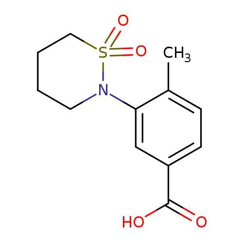 3-(1,1-Dioxido-1,2-thiazinan-2-yl)-4-methylbenzoic acid