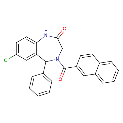 7-chloro-4-(naphthalene-2-carbonyl)-5-phenyl-2,3,4,5-tetrahydro-1H-1,4-benzodiazepin-2-one