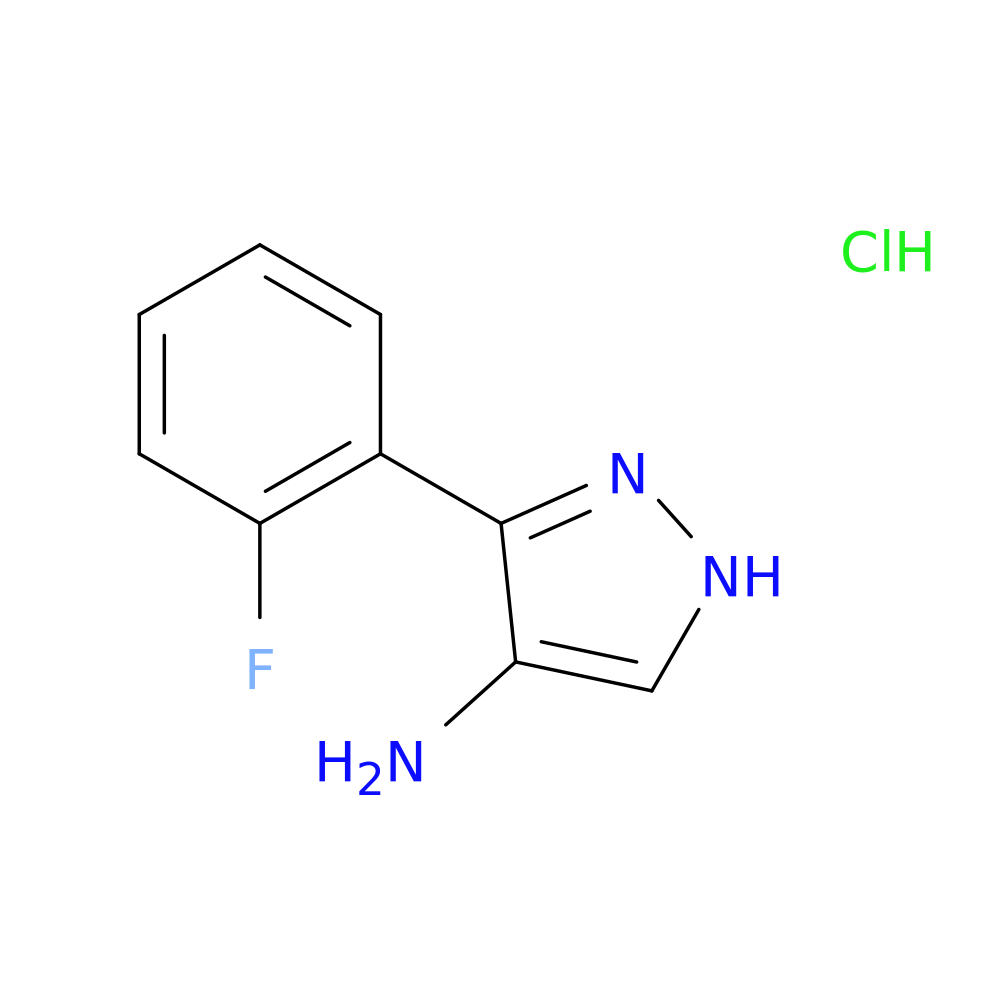 3-(2-Fluorophenyl)-1H-pyrazol-4-amine hydrochloride