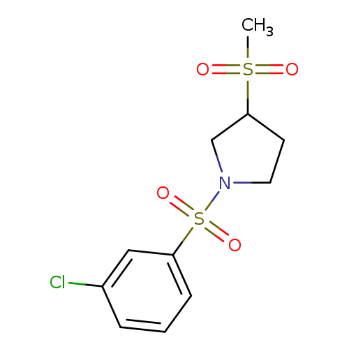 1-(3-chlorobenzenesulfonyl)-3-methanesulfonylpyrrolidine