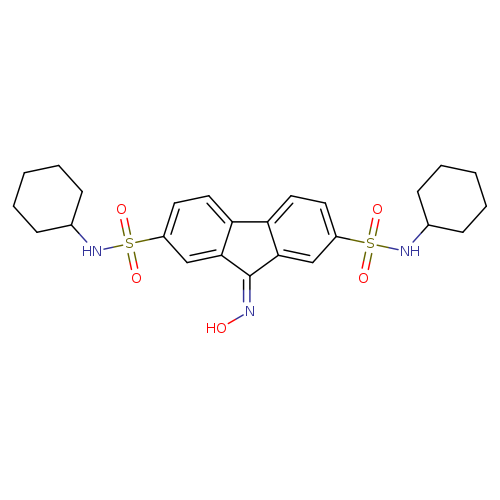 N2,N7-Dicyclohexyl-9-(hydroxyimino)-9H-fluorene-2,7-disulfonamide