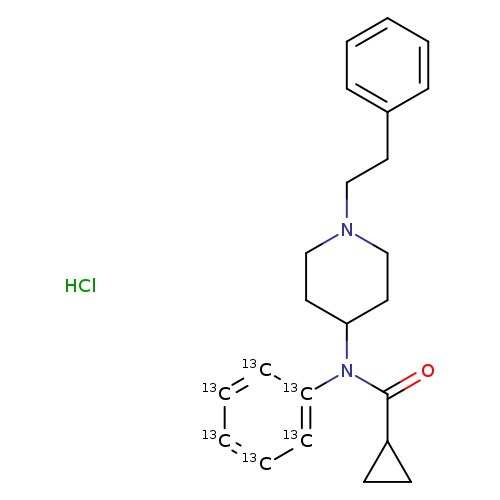 N-(1-phenethylpiperidin-4-yl)-N-(phenyl-13C6)cyclopropanecarboxamide,monohydrochloride