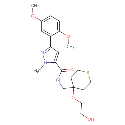 3-(2,5-dimethoxyphenyl)-N-{[4-(2-hydroxyethoxy)thian-4-yl]methyl}-1-methyl-1H-pyrazole-5-carboxamide