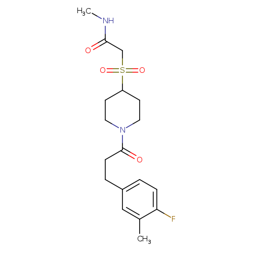 2-({1-[3-(4-fluoro-3-methylphenyl)propanoyl]piperidin-4-yl}sulfonyl)-N-methylacetamide