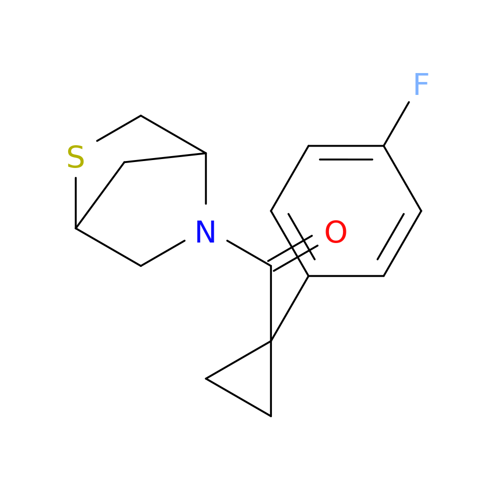 5-[1-(4-fluorophenyl)cyclopropanecarbonyl]-2-thia-5-azabicyclo[2.2.1]heptane