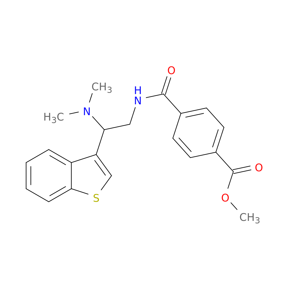 methyl 4-{[2-(1-benzothiophen-3-yl)-2-(dimethylamino)ethyl]carbamoyl}benzoate