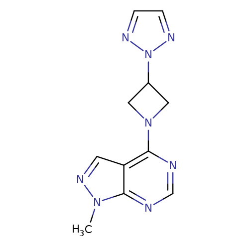 2-(1-{1-methyl-1H-pyrazolo[3,4-d]pyrimidin-4-yl}azetidin-3-yl)-2H-1,2,3-triazole