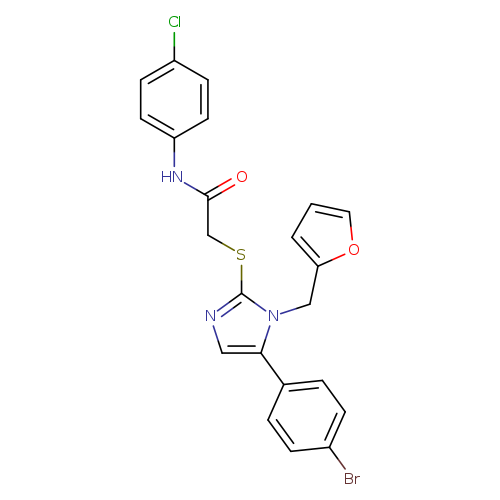 2-{[5-(4-bromophenyl)-1-[(furan-2-yl)methyl]-1H-imidazol-2-yl]sulfanyl}-N-(4-chlorophenyl)acetamide