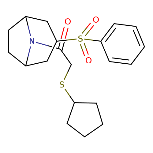 1-[3-(benzenesulfonyl)-8-azabicyclo[3.2.1]octan-8-yl]-2-(cyclopentylsulfanyl)ethan-1-one