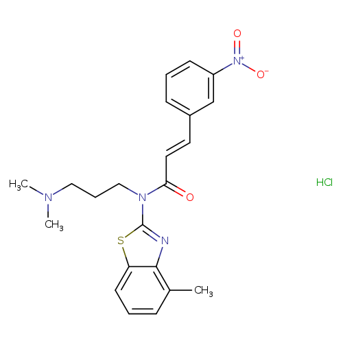 (2E)-N-[3-(dimethylamino)propyl]-N-(4-methyl-1,3-benzothiazol-2-yl)-3-(3-nitrophenyl)prop-2-enamide hydrochloride