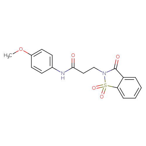 N-(4-methoxyphenyl)-3-(1,1,3-trioxo-2,3-dihydro-1lambda6,2-benzothiazol-2-yl)propanamide