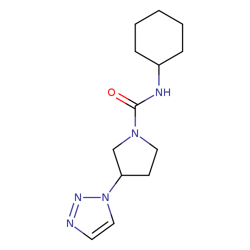 N-cyclohexyl-3-(1H-1,2,3-triazol-1-yl)pyrrolidine-1-carboxamide