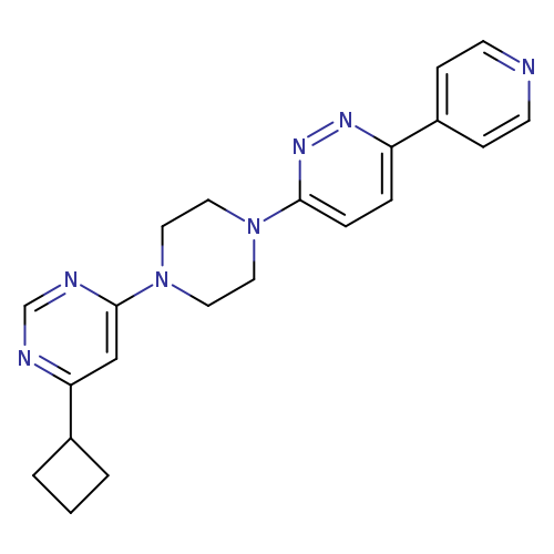4-cyclobutyl-6-{4-[6-(pyridin-4-yl)pyridazin-3-yl]piperazin-1-yl}pyrimidine