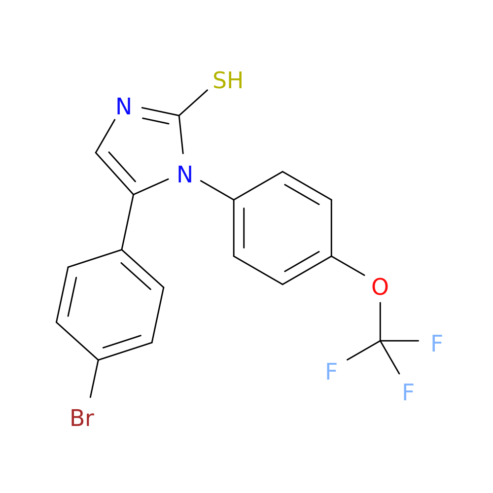 5-(4-BROMOPHENYL)-1-[4-(TRIFLUOROMETHOXY)PHENYL]-1H-IMIDAZOLE-2-THIOL